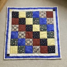 Small Patchwork Quilt  Multi Coloured Picnic/Lap/Cot  40”x40”Hand Made One Off