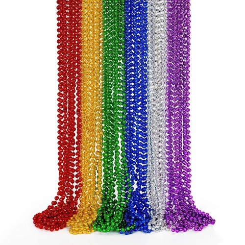 Mardi gras beads 24pcs - gras,