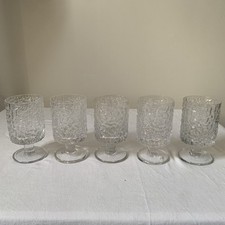 Whitefriars M142 Glacier Wine Glass Small Textured Geoffrey Baxter X5