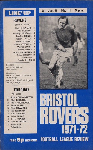 Football programme bristol - football,