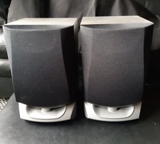 Vintage Grundig Speakers 8 Ohm, Silver/Black