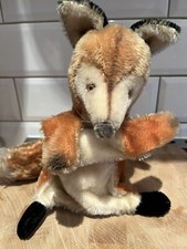 VINTAGE STEIFF SMARDY FOX STUFFED ANIMAL PLUSH TOY HAND PUPPET MOHAIR GERMAN