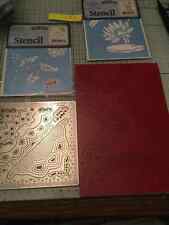 Ornatio pin prick metal stencil and 3 other sets job lot ref689a **SALE**
