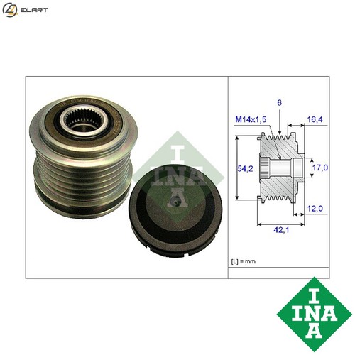 Alternator freewheel clutch - freewheel,