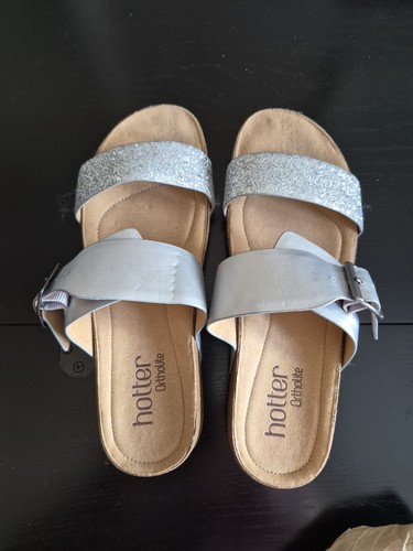 Hotter voyage silver sandals - silver,