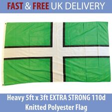 Heavy 5ft x 3ft Devon County Flag EXTRA STRONG 110D Knitted Polyester