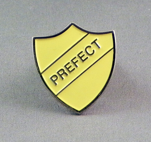Yellow prefect enamel - "prefect", pin