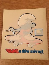 Smurf Skateborder Car Sticker