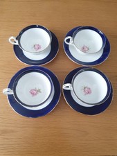 4 Vintage Aynsley cobalt blue