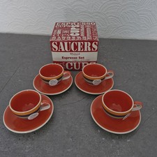 Whittard Of Chelsea Handpainted Set Of 4 Espresso Cups & Saucers New In Box