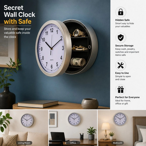 Security wall clock - security,