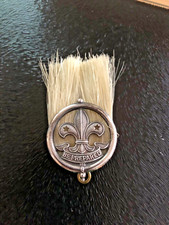 Vintage Boy Scout District Scoutmaster Silver Hat Badge Plume Collins London