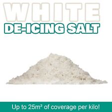 White or Brown De-Icing Grit Rock Salt with Resealable Storage Tub (1kg-20kg)