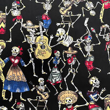 Cotton Fabric Skeleton Party