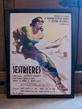 Framed poster advertising the