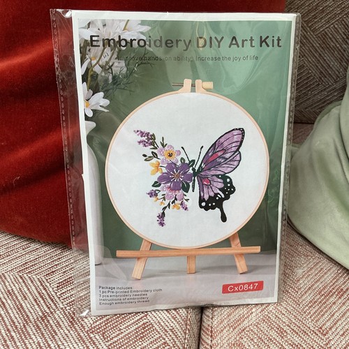 Butterfly flowers embroidery - butterfly,