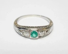 Art Deco Style Green Emerald