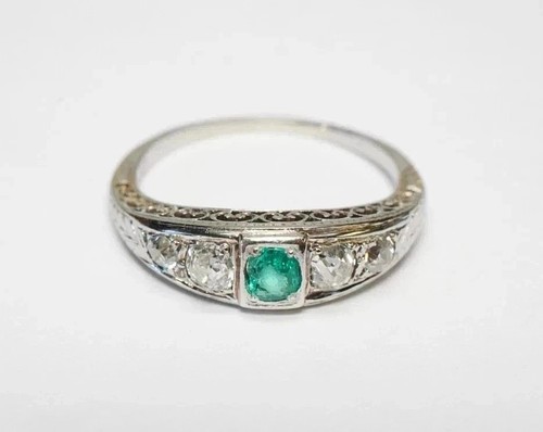 Art deco style emerald lab - emerald, &