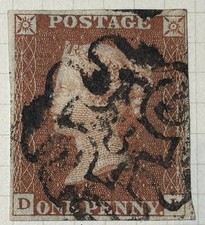 1841 sg8m penny red - sg8m, 1d