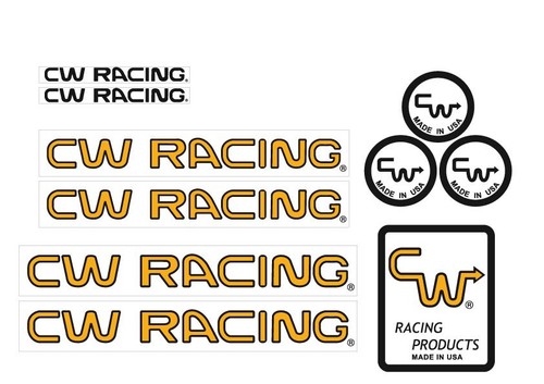 Racing decal set yellow - set,