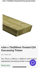 Heavy Duty Timber Joists Wood 200mm x 47mm C24 Structural Grade Carcassing