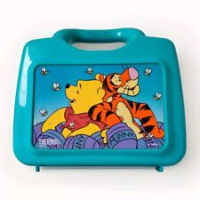 Thermos Disney 1980s Vintage Lunchbox Blue Plastic Winnie the Pooh Bear & Tiger