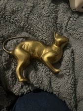 Solid Brass Cat Figurine