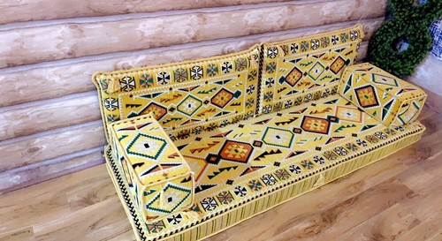 Three seater majlis floor sofa - three,
