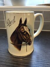 Vintage Dad Tankard Stein Liverpool Road Pottery  Horse Pint Mug England