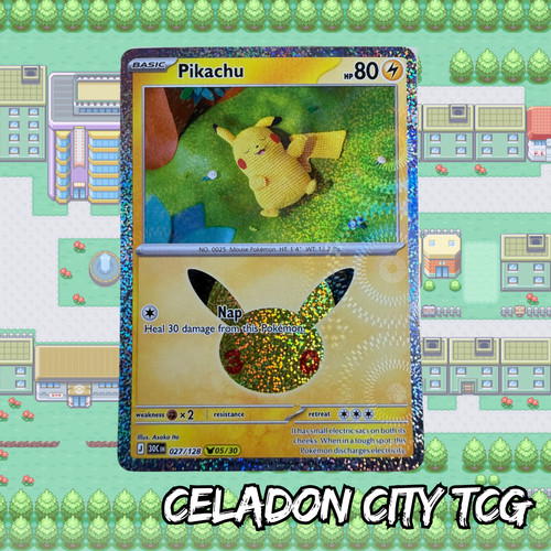 Pikachu 027 128 - 027/128, 30th