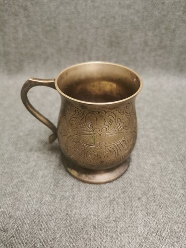 Vintage etched brass mini - etched,