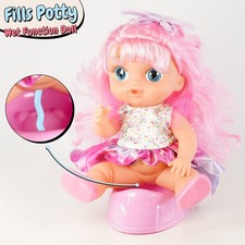 Big Eye Girl with Accessories Baby Doll Drink & Wet Toy with Potty Dummy Bottle