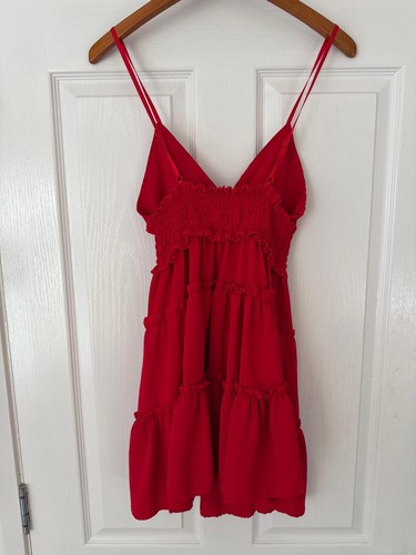 Red mini dress - dress, strappy