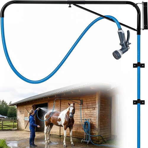 Wall mounted horse hose boom - mounted,
