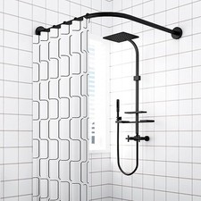L-Shaped Shower Curtain Rail