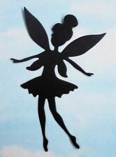 Die Cut cuts small fairies  x 6 black silhouette, fairy jar topper