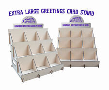 LARGE GREETINGS CARD DISPLAY STAND CRAFT FAIR STRONG - IDEAL FOR SQUARE CARDS