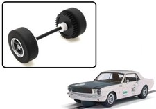 Scalextric W11842 Rear Wheels Tyres Axle For C4353 1965 Ford Mustang Goodwood