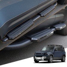 FOR LAND ROVER DEFENDER 110 L663 BLACK EDITION RUNNING BOARD SIDE STEPS 2020+
