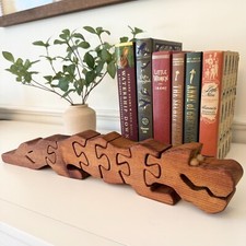 Vintage Wood Alligator Puzzle