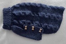 NEW HAND KNIT DOG/PUP COAT