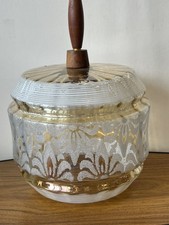 Mid Century Modern 1970’s Retro teak and glass Ceiling light fitting, GC