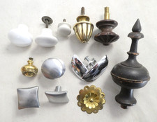 Multi Choice Reclaimed Antique Vintage Brass Drawer Knobs Ceramic Brass Wood