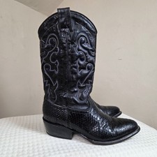 Black Python Snakeskin Western