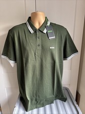 HUGO BOSS GOLF MENS PADDY REG  FIT POLO SHIRT IN DARK GREEN SZ 2XL BNWT RRP £99