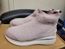 Ugg Women's High Top Slip On Sneakers Boots In Pink ( Sample Shoes) Size UK 5