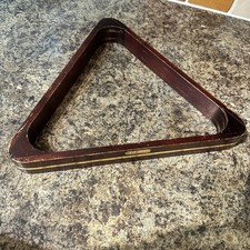 Antique Wooden Inlaid Snooker/Billiards/Pool Triangle/Ball Rack