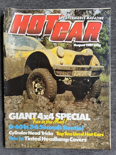Hot car magazine august - magazine, 1981