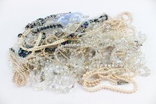 1kg Bulk Vintage Necklaces Simulated Pearl Aurora Rhinestone Rosita