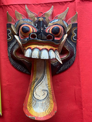 Hand carved painted - carved, wood